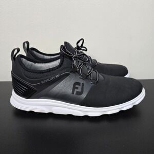 Footjoy Shoes Mens 9 M Black Superlites XP Performance Golf‎ Golfing FJ Logo